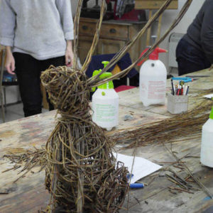 Willow Sculpture - Hares