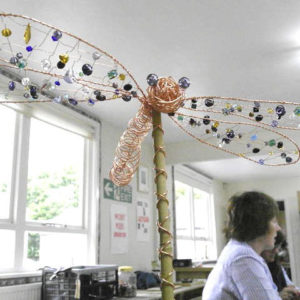 Garden Ornaments in Copper Wire + Beads