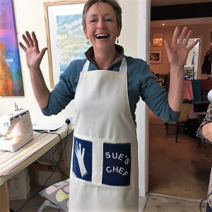 Sewing - Classic Apron with Cyanotype Feature Pocket