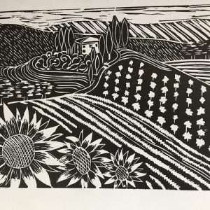 Printmaking - Landscape in Linocut