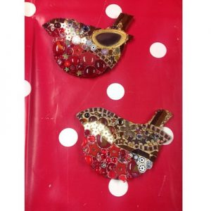 Mosaics: Festive Robin Hanging Decorations