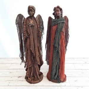 Fabric Sculpture - Angel Statuette Using Powertex