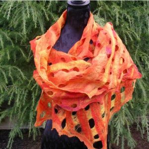 Fine Felt Lattice Scarf