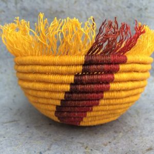 Knotted + Twined Baskets in Waxed Linen + Paper