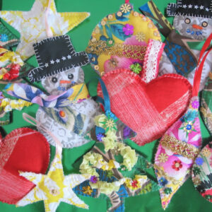 Stitched Up + Sparkly - Upcycled Christmas Decorations