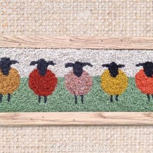 Yarn Hooking - "Five Sheep" Picture
