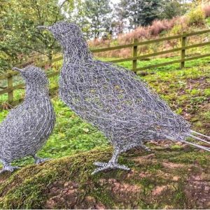 Christmas Chicken Wire Sculpture - Two Turtle Doves