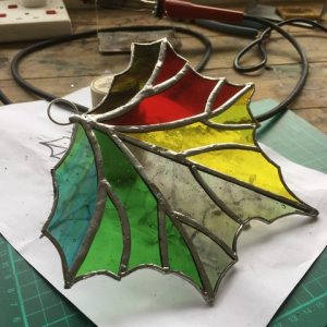 Stained Glass - Beautiful Copper Foil Leaf Decorations