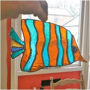 Stained Glass - Flamboyant Copper Foil Fish