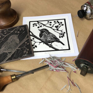 Wonderful Winter Linocuts