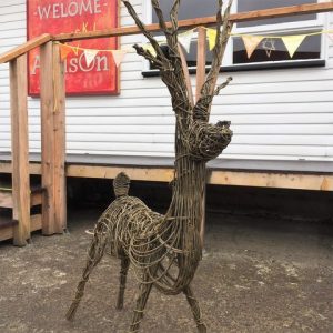 Willow Sculpture - Festive Reindeer - Moved from 2020