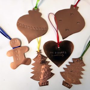 Copper Christmas Decs