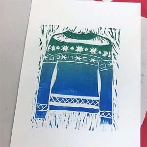 Printmaking - Linocut for Christmas