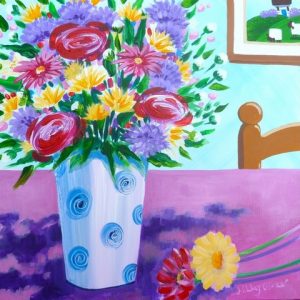 Acrylics Painting - Springtime Bouquet