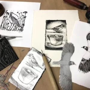 Paths Into Printmaking - Linocut and Drypoint