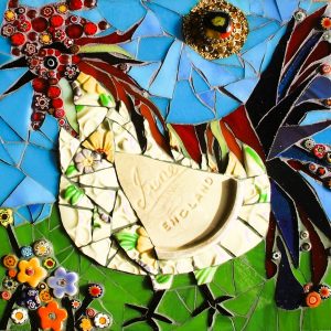 Mosaics - A Regal Rooster in Picassiette