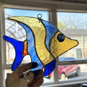 Stained Glass - Flamboyant Copper Foil Fish