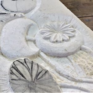 Stone Carving - Seed Pods & Plants in Bas Relief - MOVED FROM 2020