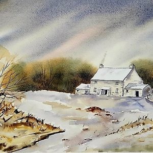 Painting a Snowy Landscape in Watercolour Step by Step