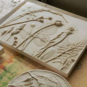 Beautiful Botanical Bas Relief Tiles