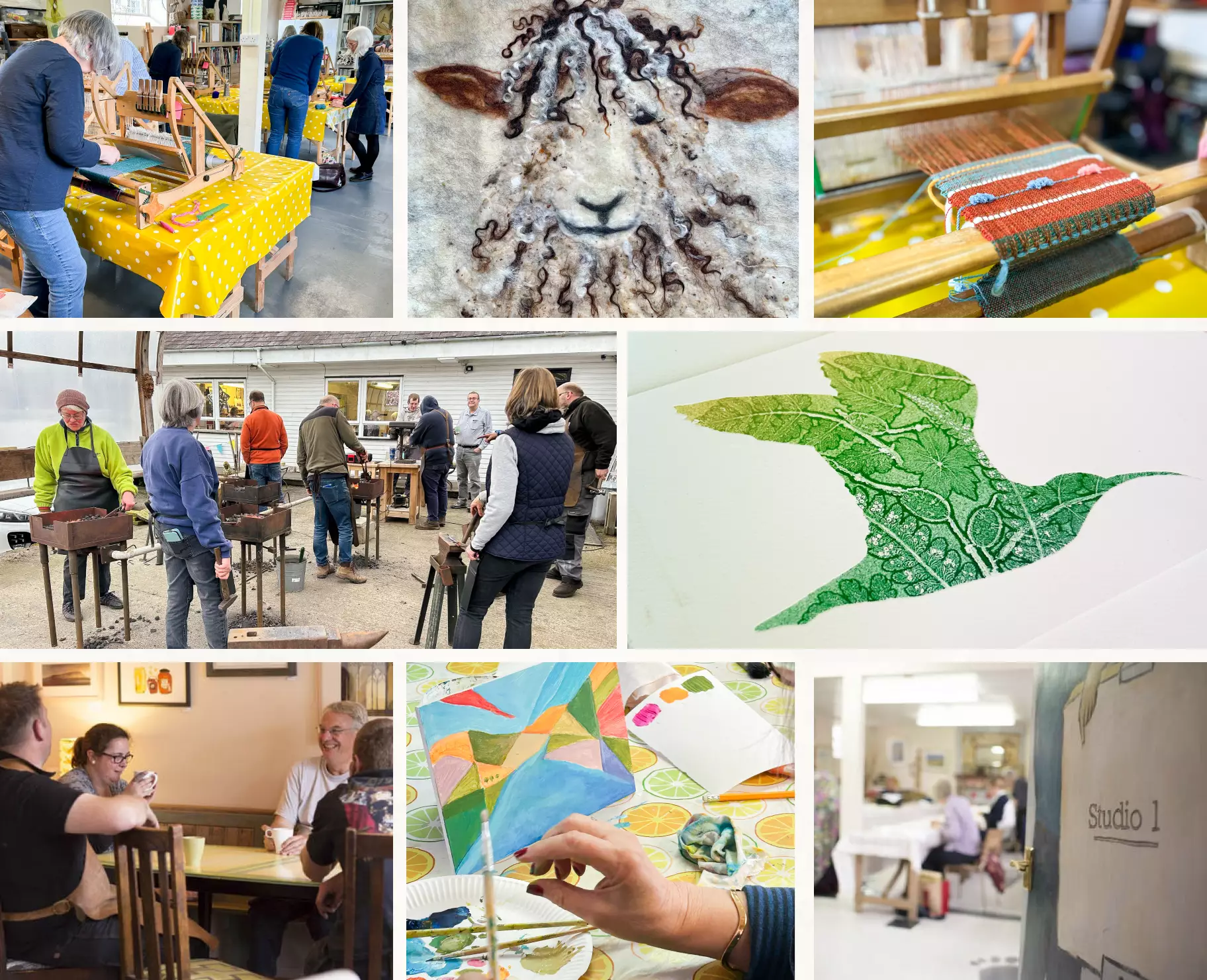 A gallery of creative workshops at ArtisOn