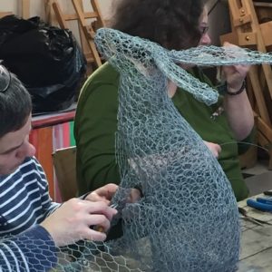 Chicken Wire Sculpture - Hares - Moved from 2020