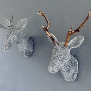 Chicken Wire Sculpture - Stag's Head