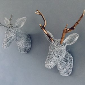 Chicken Wire Sculpture - Faux Taxidermy - Stag's Head