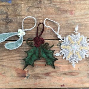 Freehand Machine Embroidery - Christmas Decorations - Moved from 2020