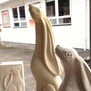 Stone Carving - Carve a Moon Gazing Hare in The Round