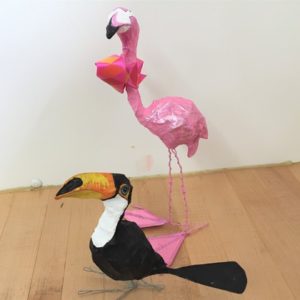Birds, Real or Imagined - Sculpted in Wire + Paper - MOVED FROM 2020
