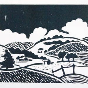 Printmaking - Landscape in Linocut
