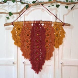 Macrame Feather Wall Hanging