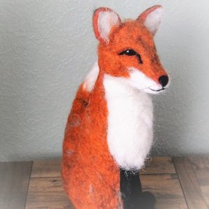 Make a Gorgeous Sitting Fox in Needlefelt (snow reschedule)