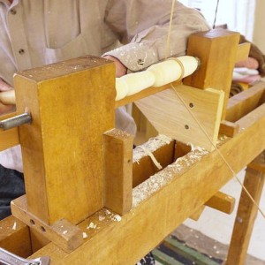 Woodworking + Wood Turning Using A Pole Lathe