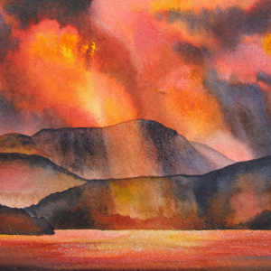 Storm + Sunlight in Watercolour