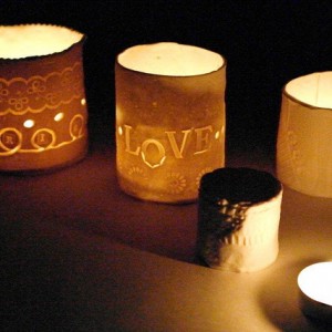 Ceramics - Paperclay Lanterns + Tea Lights